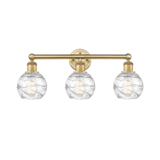 A thumbnail of the Innovations Lighting 616-3W-11-24 Athens Vanity Brushed Brass / Clear Deco Swirl