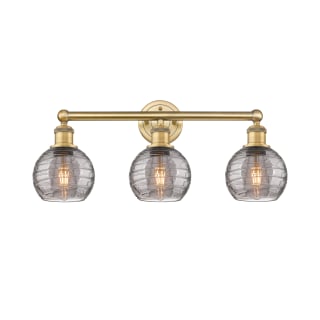 A thumbnail of the Innovations Lighting 616-3W 10 24 Athens Deco Swirl Vanity Brushed Brass / Light Smoke Deco Swirl