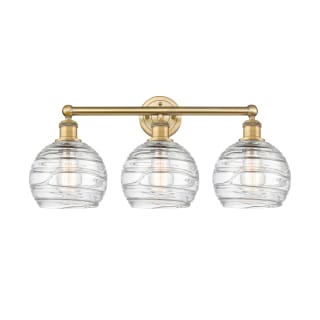 A thumbnail of the Innovations Lighting 616-3W-13-26 Athens Vanity Brushed Brass / Clear Deco Swirl