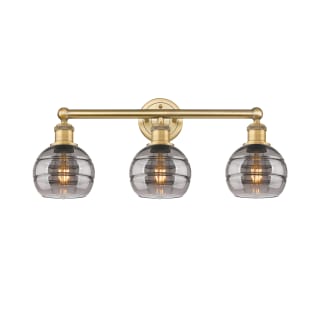 A thumbnail of the Innovations Lighting 616-3W 10 24 Rochester Vanity Brushed Brass / Light Smoke