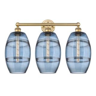 A thumbnail of the Innovations Lighting 616-3W 12 26 Vaz Vanity Brushed Brass / Princess Blue