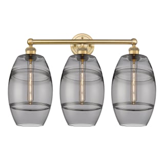 A thumbnail of the Innovations Lighting 616-3W 12 26 Vaz Vanity Brushed Brass / Light Smoke