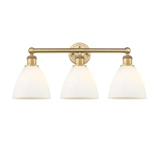 A thumbnail of the Innovations Lighting 616-3W-12-26 Bristol Glass Vanity Brushed Brass / Matte White