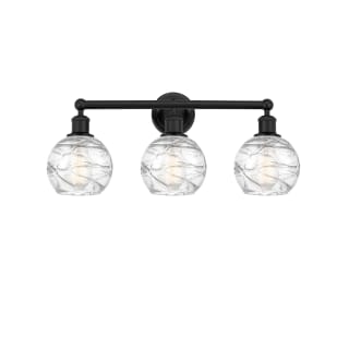 A thumbnail of the Innovations Lighting 616-3W-11-24 Athens Vanity Matte Black / Clear Deco Swirl