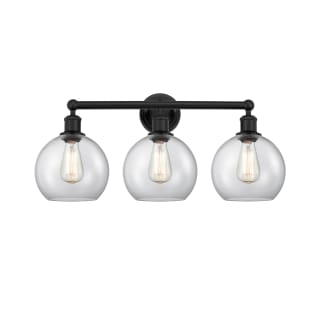 A thumbnail of the Innovations Lighting 616-3W-13-26 Athens Vanity Matte Black / Clear