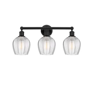 A thumbnail of the Innovations Lighting 616-3W-11-24 Norfolk Vanity Matte Black / Clear