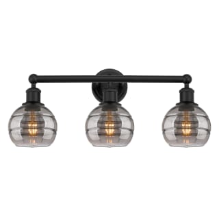 A thumbnail of the Innovations Lighting 616-3W 10 24 Rochester Vanity Matte Black / Light Smoke