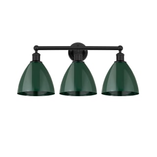 A thumbnail of the Innovations Lighting 616-3W-12-26 Plymouth Vanity Matte Black / Green