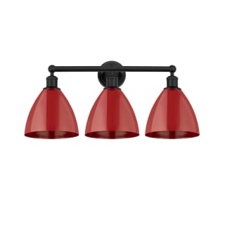 A thumbnail of the Innovations Lighting 616-3W-12-26 Plymouth Vanity Matte Black / Red