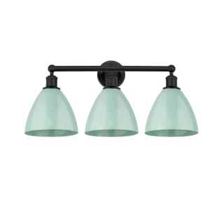 A thumbnail of the Innovations Lighting 616-3W-12-26 Plymouth Vanity Matte Black / Seafoam