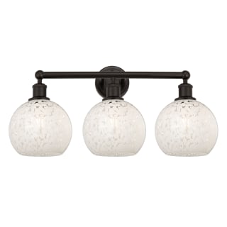 A thumbnail of the Innovations Lighting 616-3W 12 26 White Mouchette Vanity Oil Rubbed Bronze