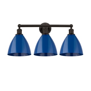 A thumbnail of the Innovations Lighting 616-3W-12-26 Plymouth Vanity Oil Rubbed Bronze / Blue