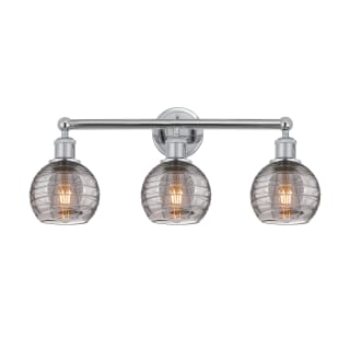 A thumbnail of the Innovations Lighting 616-3W 10 24 Athens Deco Swirl Vanity Polished Chrome / Light Smoke Deco Swirl