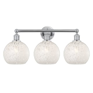 A thumbnail of the Innovations Lighting 616-3W 12 26 White Mouchette Vanity Polished Chrome