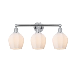 A thumbnail of the Innovations Lighting 616-3W-11-24 Norfolk Vanity Polished Chrome / Matte White