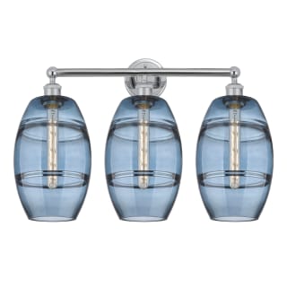 A thumbnail of the Innovations Lighting 616-3W 12 26 Vaz Vanity Polished Chrome / Princess Blue