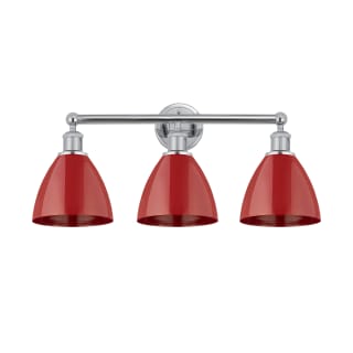 A thumbnail of the Innovations Lighting 616-3W-12-26 Plymouth Dome Vanity Polished Chrome / Red