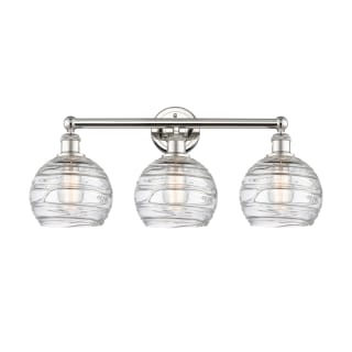 A thumbnail of the Innovations Lighting 616-3W-13-26 Athens Vanity Polished Nickel / Clear Deco Swirl