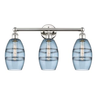 A thumbnail of the Innovations Lighting 616-3W 10 24 Vaz Vanity Polished Nickel / Princess Blue