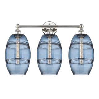 A thumbnail of the Innovations Lighting 616-3W 12 26 Vaz Vanity Polished Nickel / Princess Blue