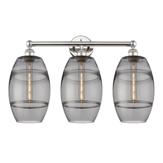 A thumbnail of the Innovations Lighting 616-3W 12 26 Vaz Vanity Polished Nickel / Light Smoke