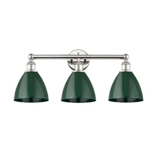 A thumbnail of the Innovations Lighting 616-3W-12-26 Plymouth Dome Vanity Polished Nickel / Green