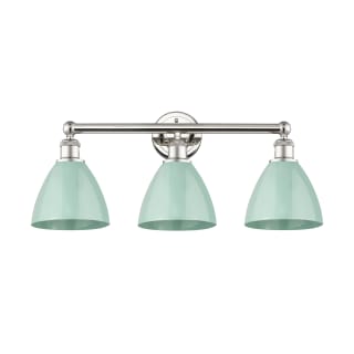 A thumbnail of the Innovations Lighting 616-3W-12-26 Plymouth Dome Vanity Polished Nickel / Seafoam
