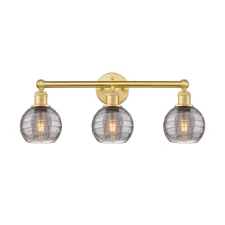 A thumbnail of the Innovations Lighting 616-3W 10 24 Athens Deco Swirl Vanity Satin Gold / Light Smoke Deco Swirl