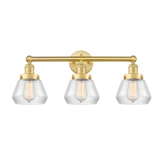 A thumbnail of the Innovations Lighting 616-3W-10-25 Fulton Vanity Satin Gold / Clear