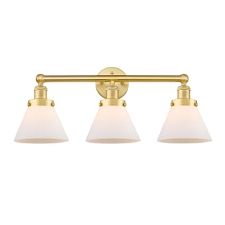 A thumbnail of the Innovations Lighting 616-3W-12-26 Cone Vanity Satin Gold / Matte White