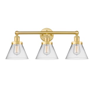 A thumbnail of the Innovations Lighting 616-3W-12-26 Cone Vanity Satin Gold / Clear