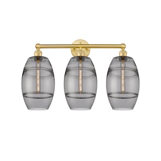 A thumbnail of the Innovations Lighting 616-3W 12 26 Vaz Vanity Satin Gold / Light Smoke