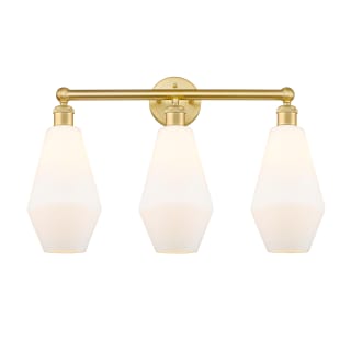 A thumbnail of the Innovations Lighting 616-3W-17-25 Cindyrella Vanity Satin Gold / Cased Matte White