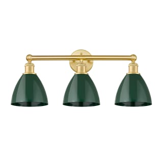 A thumbnail of the Innovations Lighting 616-3W-12-26 Plymouth Dome Vanity Satin Gold / Green