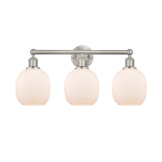 A thumbnail of the Innovations Lighting 616-3W-12-24 Belfast Vanity Brushed Satin Nickel / Matte White