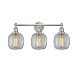 A thumbnail of the Innovations Lighting 616-3W-12-24 Belfast Vanity Brushed Satin Nickel / Clear Crackle