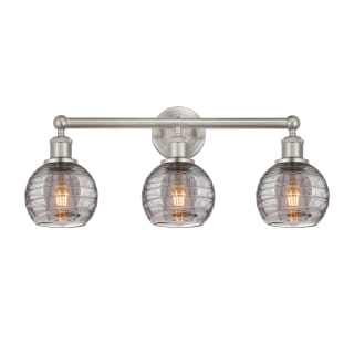 A thumbnail of the Innovations Lighting 616-3W 10 24 Athens Deco Swirl Vanity Brushed Satin Nickel / Light Smoke Deco Swirl