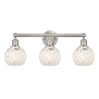 A thumbnail of the Innovations Lighting 616-3W 10 24 White Mouchette Vanity Brushed Satin Nickel