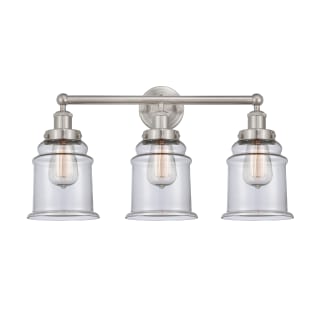 A thumbnail of the Innovations Lighting 616-3W-13-24 Canton Vanity Brushed Satin Nickel / Clear