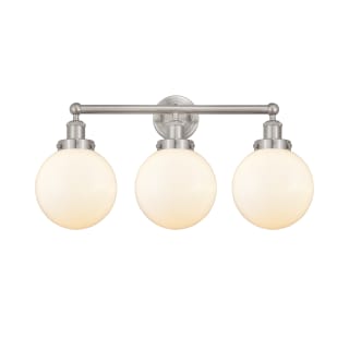 A thumbnail of the Innovations Lighting 616-3W-10-25-L Beacon Vanity Brushed Satin Nickel / Matte White