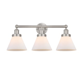 A thumbnail of the Innovations Lighting 616-3W-12-26 Cone Vanity Brushed Satin Nickel / Matte White