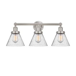 A thumbnail of the Innovations Lighting 616-3W-12-26 Cone Vanity Brushed Satin Nickel / Seedy