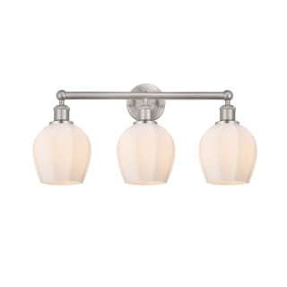 A thumbnail of the Innovations Lighting 616-3W-11-24 Norfolk Vanity Brushed Satin Nickel / Matte White