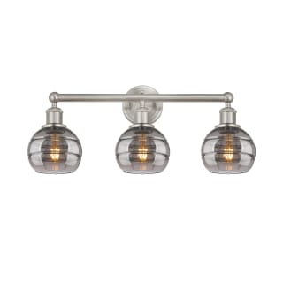 A thumbnail of the Innovations Lighting 616-3W 10 24 Rochester Vanity Brushed Satin Nickel / Light Smoke