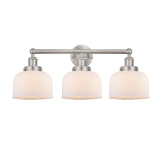 A thumbnail of the Innovations Lighting 616-3W-10-25-L Bell Vanity Brushed Satin Nickel / Matte White