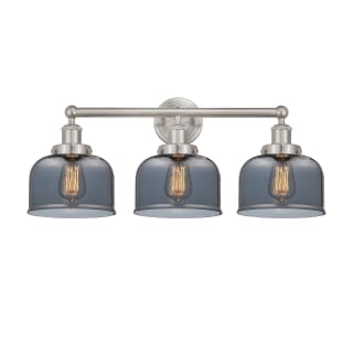 A thumbnail of the Innovations Lighting 616-3W-10-25-L Bell Vanity Brushed Satin Nickel / Plated Smoke