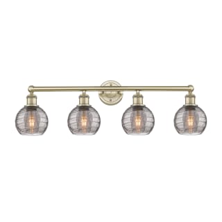 A thumbnail of the Innovations Lighting 616-4W 10 33 Athens Deco Swirl Vanity Antique Brass / Light Smoke Deco Swirl