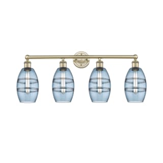 A thumbnail of the Innovations Lighting 616-4W-10-33 Vaz Vanity Antique Brass / Blue