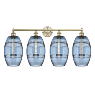 A thumbnail of the Innovations Lighting 616-4W-12-35 Vaz Vanity Antique Brass / Blue