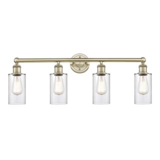 A thumbnail of the Innovations Lighting 616-4W-12-31 Clymer Vanity Antique Brass / Clear